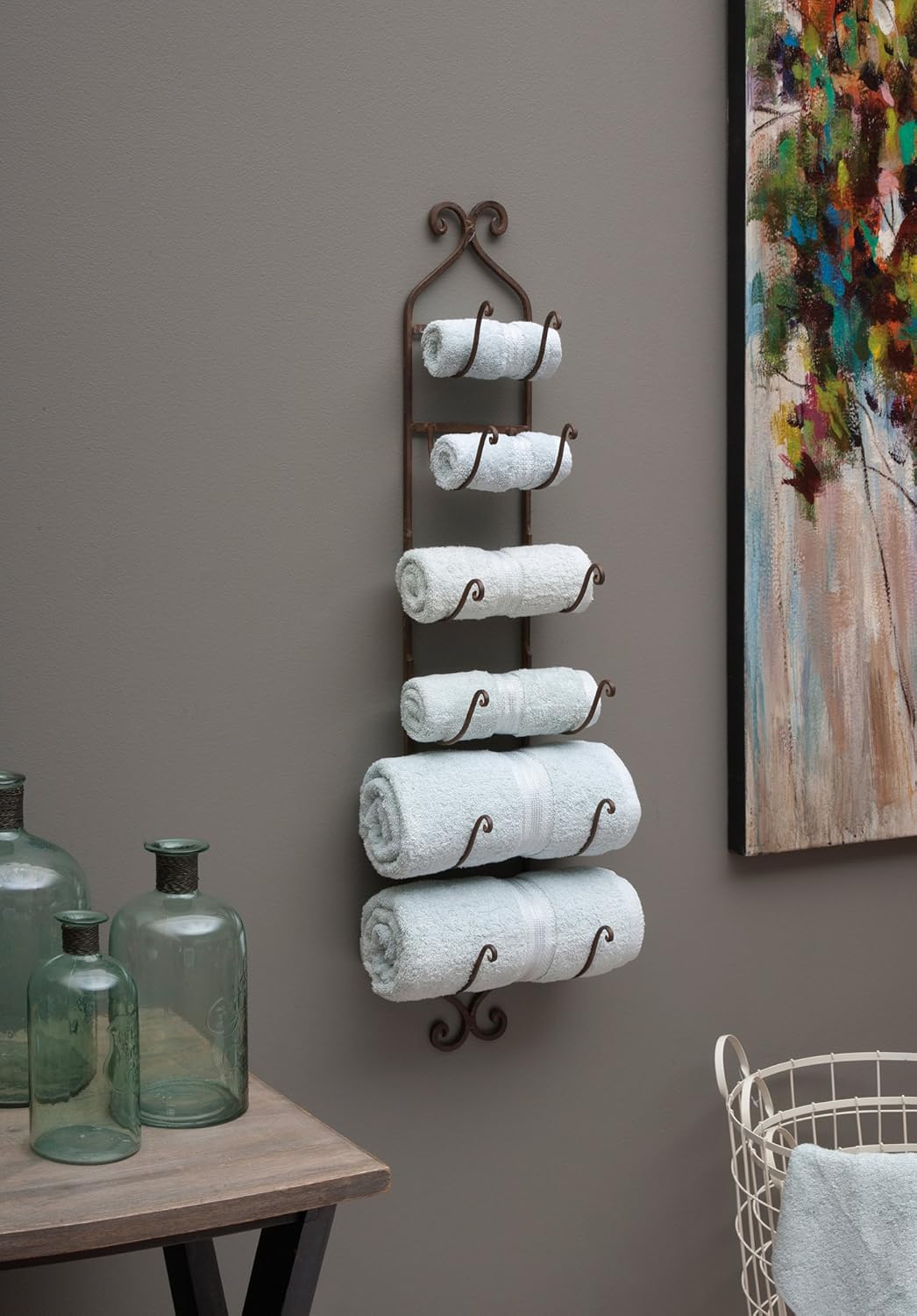 IMAX Towel/Wine Rack Home WallMounted Wine Racks