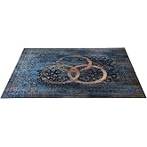 DRUMnBASE Vintage Persian Style Stage Rug | Non-Slip Waterproof Drum Mat | 6 FT x 5.25 FT Drum Carpet to Reduce Vibration for Drums, Amps, and Pedalboards | Durable Stage &amp; Studio Mat