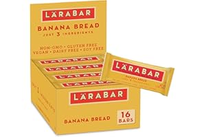 LÄRABAR Larabar Banana Bread, Gluten Free Vegan Fruit & Nut Bar, 1.6 oz Bars, 16 Ct