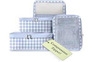 Vandel Space-Saving Compression Packing Cubes for Women, Men, Compressible Carry On Suit Case Organizer Luggage Packing Cubes for Travel Organizer Bags for Luggage and Backpacks, Suitcase Cube