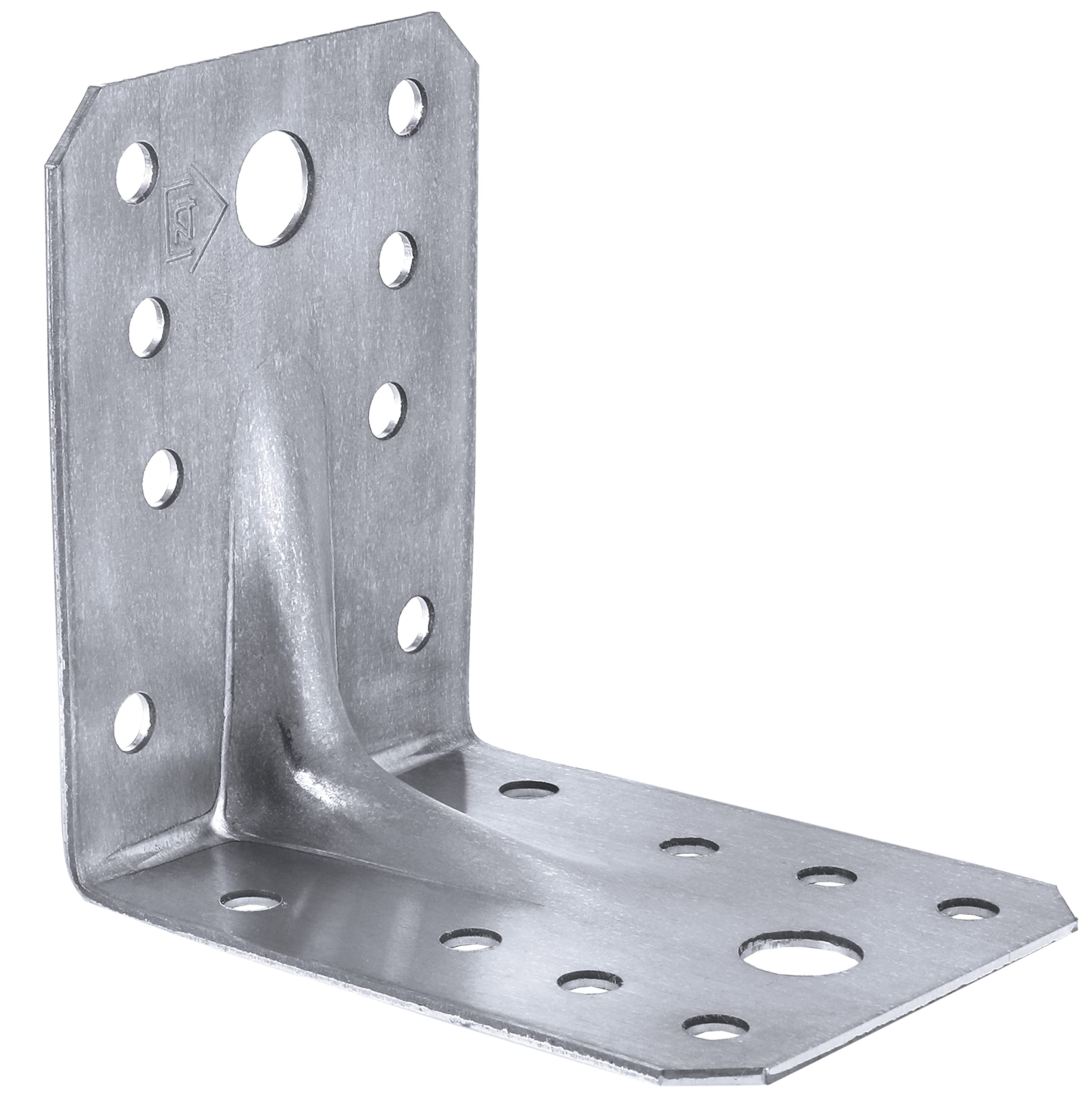 Angle Brackets Corner Braces Plates, Metal Steel Sheet Galvanised L Zinc (70 x 70 x 55 x 1,5mm) Pack of 8pcs