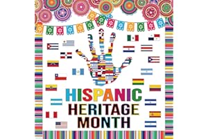 Containlol Hispanic Heritage Month Bulletin Board Decorations Latin American Classroom Decor Spanish Flags Cutouts for National Hispanic Classroom School Party Supplies (Hand)