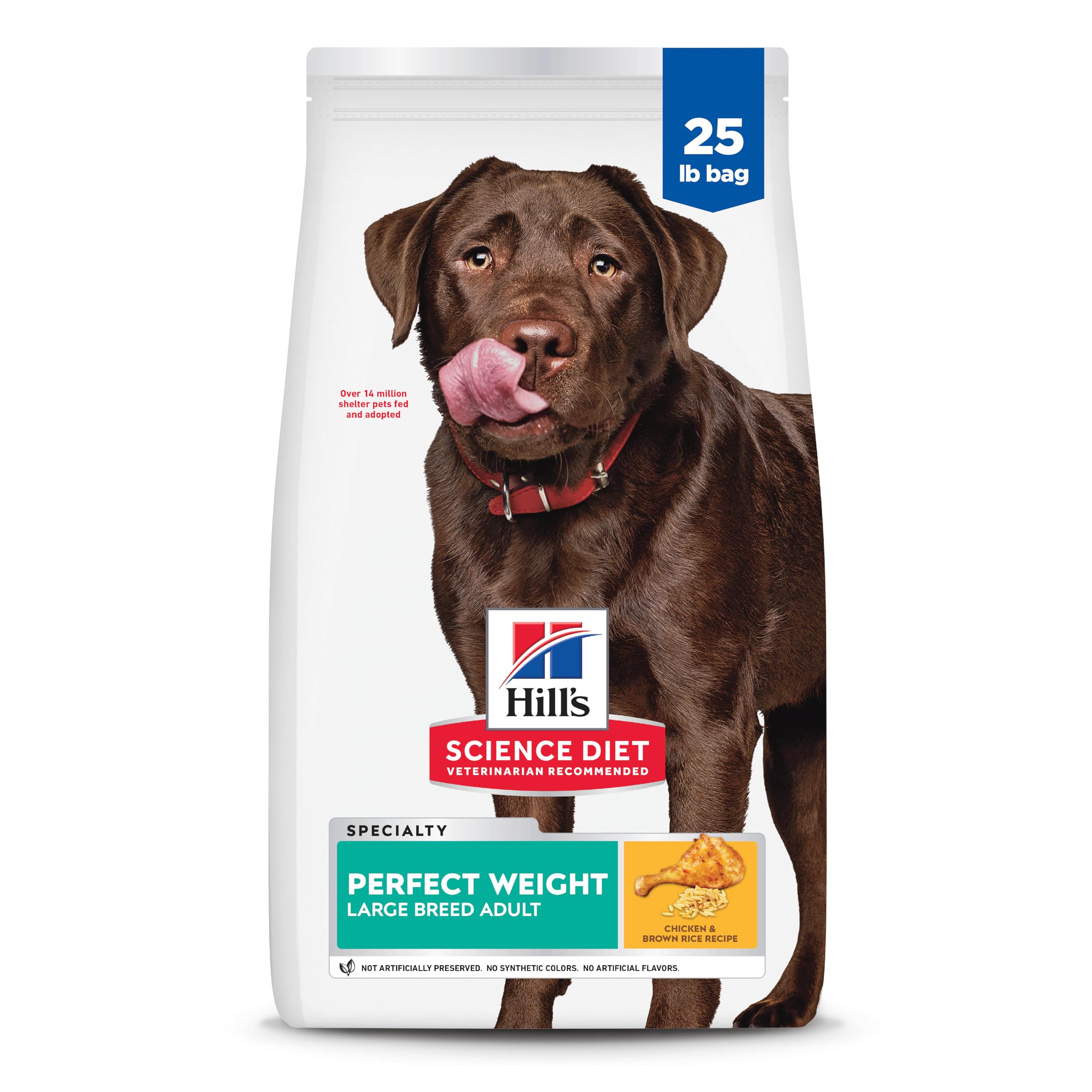 Photo 1 of ** EXPIRED**
Hill's Science Diet Perfect Weight Large Breed Adult Dry Dog Food 1-5, Quality Protein for Weight Management Support, Chicken Recipe, 25 lb. Bag