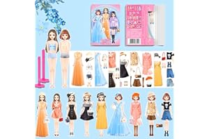 DANIEL AXEL Magnetic Dress Up Dolls, Magnetic Doll Dress Up Kits Magnetic Paper Dolls Pretend Play Set for Girls Ages 4 Years and Up Kids Travel Activities Road Trip Car Ride Interactive Learning Imagine Gift