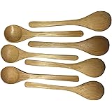 Cucchiaini In Bambù Carbonizzato Testa Ovale - Set Da 10 Pezzi Per Spezie, Sale E Zucchero - Foto 5