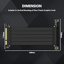 Oddtone PCI-E 4.0 Riser Cable, PCIe 4.0 x16 200mm
