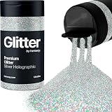 Hemway Holographic Silver Glitter Shaker 130g Ultrafine Resin Epoxy