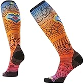 Smartwool Men's Ski Zero Cushion Geo Peaks Print Over The Calf Socks