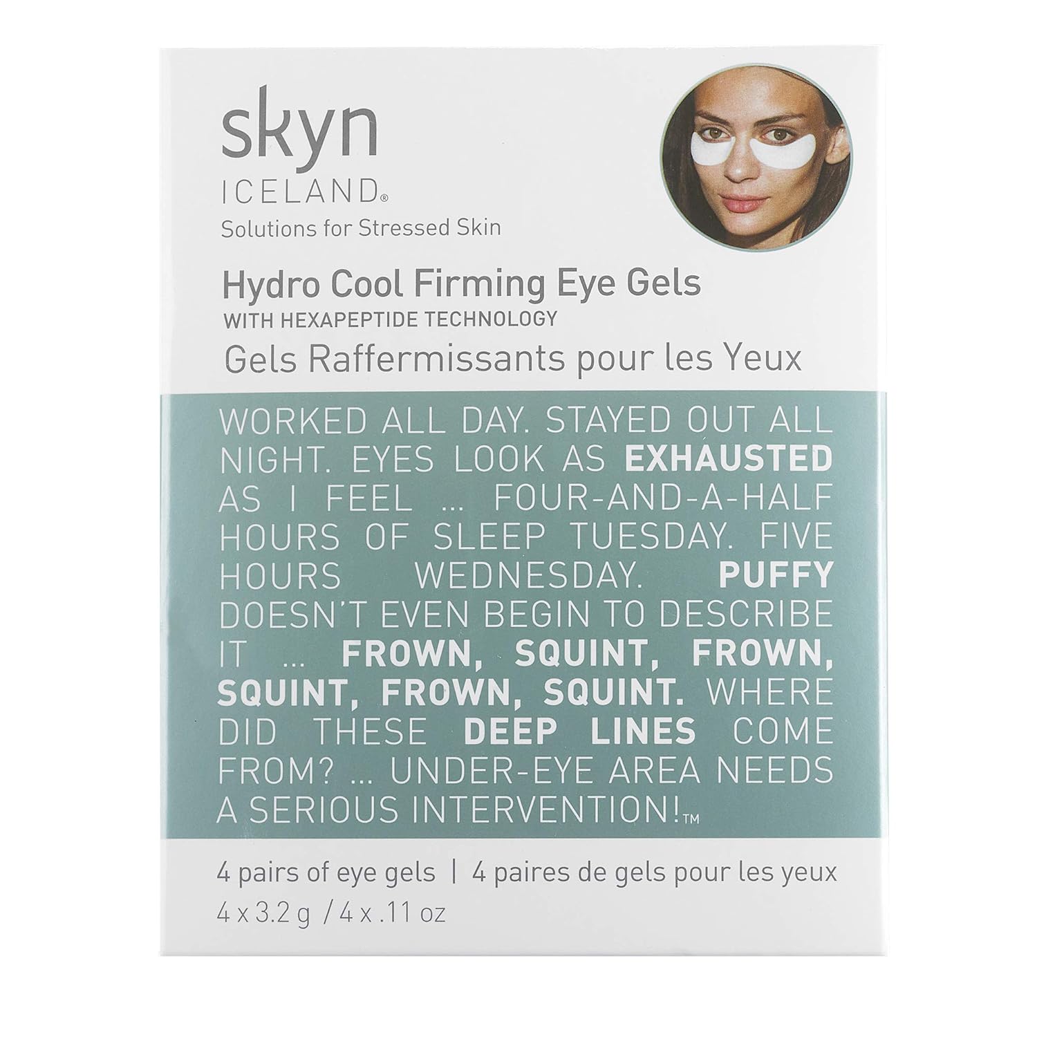 skyn ICELAND Hydro Cool Firming Eye Gels: Under-Eye Gel Patches to Firm, Tone and De-Puff Under-Eye Skin, 8 Pairs: Beauty