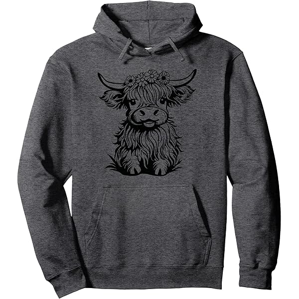Sweat à Capuche Vache Highland Pour Femme – Pull De Noël Amusant, Grande Taille, Ample, Streetwear, Cadeau