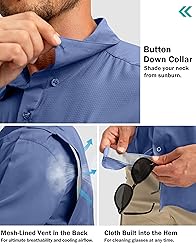Men's Fishing Shirts with Zipper Pockets UPF