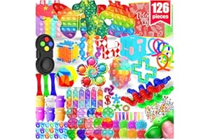 VNAMO Fidget Toys, 126 Pack Party Favors for Kids 8-12 4-8, Sensory Toys Bulk Autism Autistic, Treasure Box Toys for Classroom, Stocking Stuffers, Goodie Bag Stuffers, Christmas Birthday Gifts Prizes