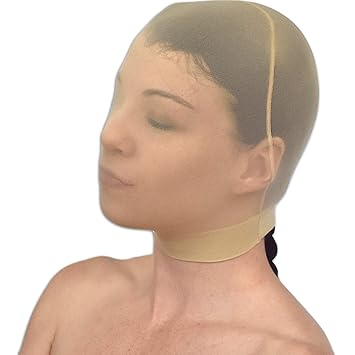Durchsichtige Nylon Strumpfhosen Maske für's Gesicht (haut)