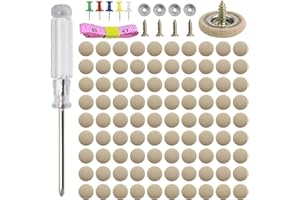 GOOSLA 90 Set Car Roof Repair Rivets Headliner Repair Button 362 pcs Auto Roof Snap Rivets Retainer for Car Roof Flannelette Fixed with Installation Tool and Fit All Cars (Beige Flannelette)