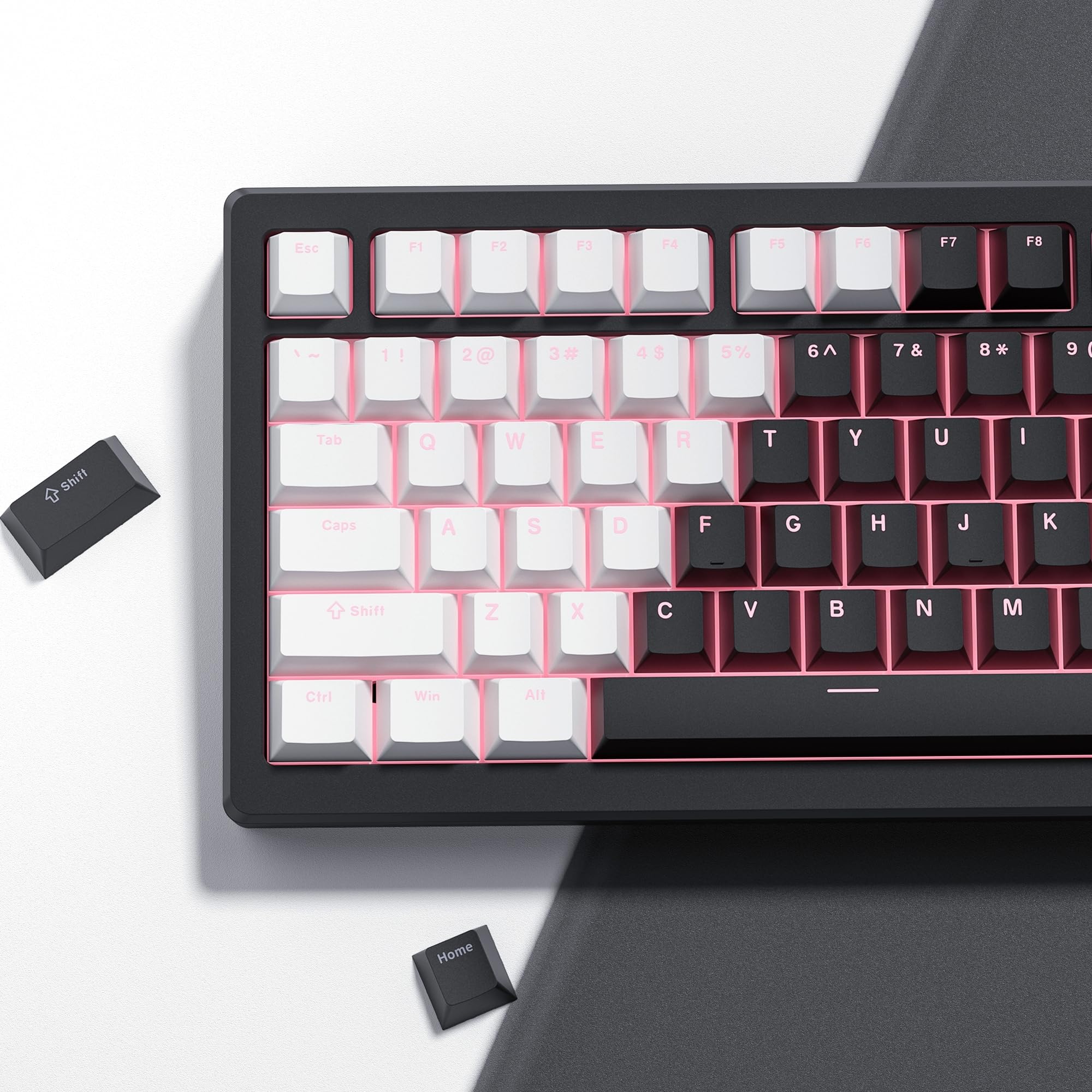Photo 1 of Womier Keycaps 60 65 75 100 Percent Cherry Profile, Shine Through Keycaps, Custom PBT Doubleshot Keyboard Keys Set, Universal Compatiability for Cherry Gateron MX Switches Keyboard