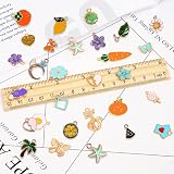 SANNIX 200Pcs Enamel Gold Charms Jewelry Making Pendants Set view 3