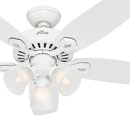 Hunter Fan 42 Inch Traditional Snow White Ceiling Fan With Three