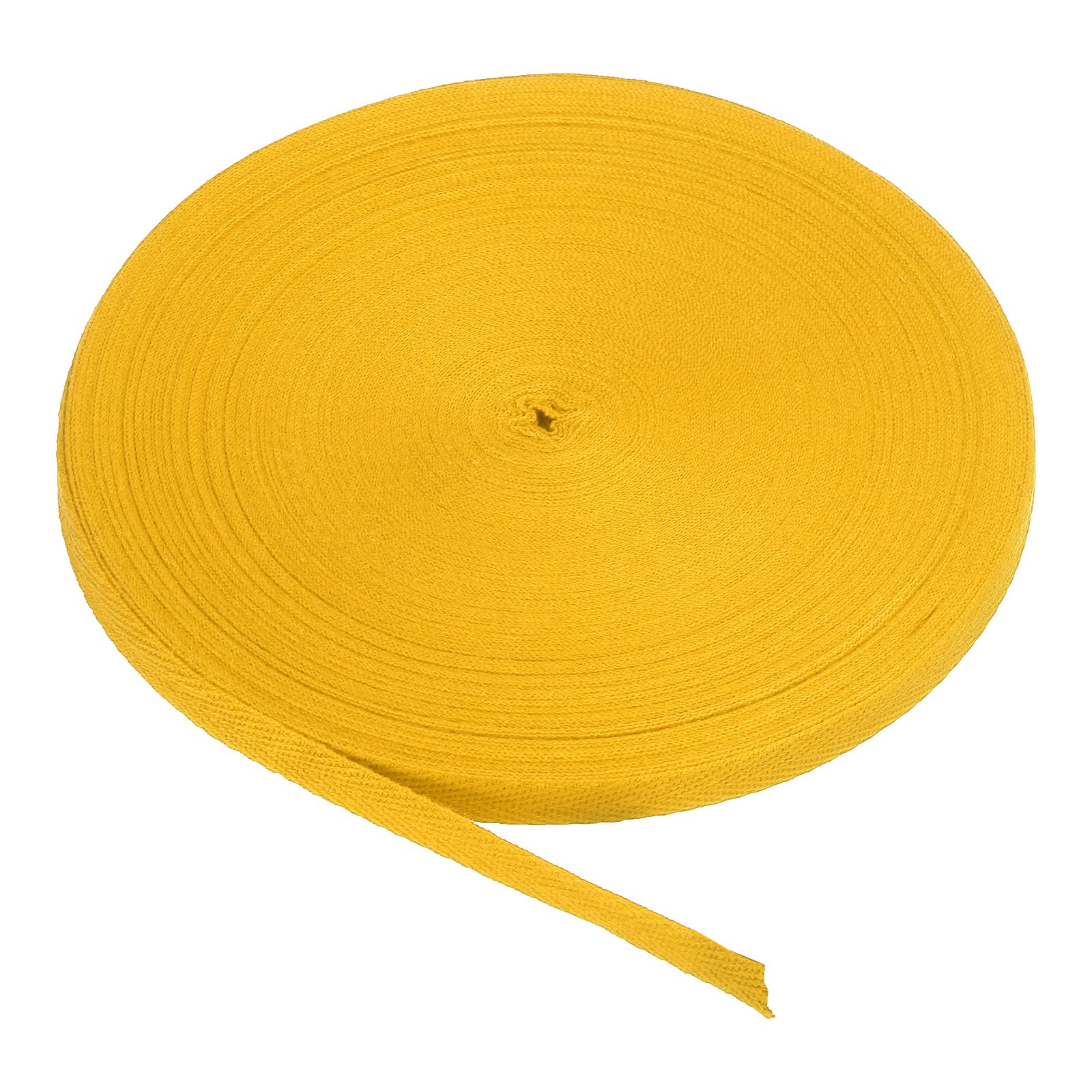 PATIKIL Cotton Twill Tape 10mm(3/8 Inch) 50 Yards Cotton Ribbon Bias Binding Tape Herringbone Webbing Trim for Sewing Gift Wrapping Craft DIY Golden - 45m