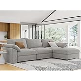 EASE MOOSE Oversized L Shape Sectional Cloud Modular deep seat Sofa | extra large comfort Wide Deep Seat Couch,Modern Oversized Cloud Modular Sectional couch for Living Room ,Removable cover