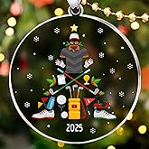 HEXMOZ Golf Christmas Ornaments 2025 - Christmas Golf Gifts for Men - Golfing Gifts for Golfers, Players, Fans - Cool Sports Present Ideas, Holiday Tree Decorations - Acrylic Xmas Ornaments