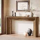 Tribesigns Farmhouse Console Table, 55-Inch Wooden Sofa Table with Storage for Entryway, Foyer, Hallway, Living Room, Easy Assembly (Rustic Brown)