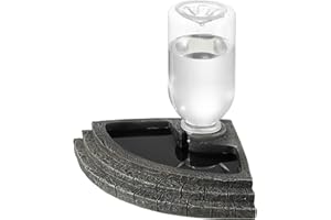 Navaris Corner Reptile Water Bowl, 400ml - Lizard & Tortoise Dish Accessories for Enclosure - Water or Food Bowls for Turtle,