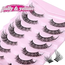 False Eyelashes Crossed Cluster Lashes Volume