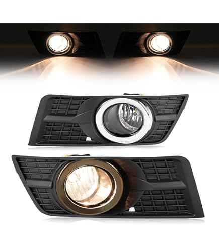 Pair Of Fog Lights With Bezels For Cadillac SRX 2010-2016 - Halogen Chrome Housing