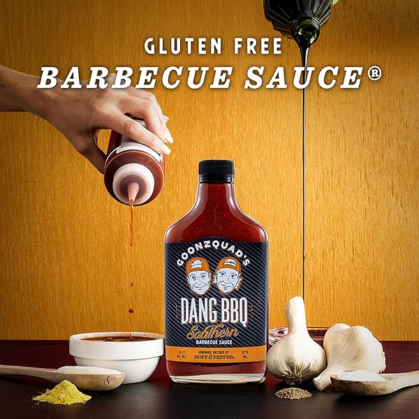 HOFF AND PEPPER GOONZQUAD DANG BBQ SOUTHERN BARBECUE SAUCE | HICKORY SMOKE TANGY BARBECUE SAUCE HANDMADE IN TENNESSEE