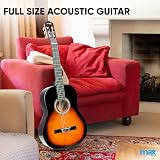 MAX SoloArt Sunburst Acoustic Guitar Starter Kit with 6 Months Lessons view 5