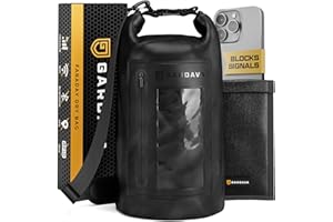 Gardava Faraday Bag, Military Grade Shield Bag, Waterproof EMP Cage, Dry Bag for Laptops & Phones, Go Dark Large Faraday Bags