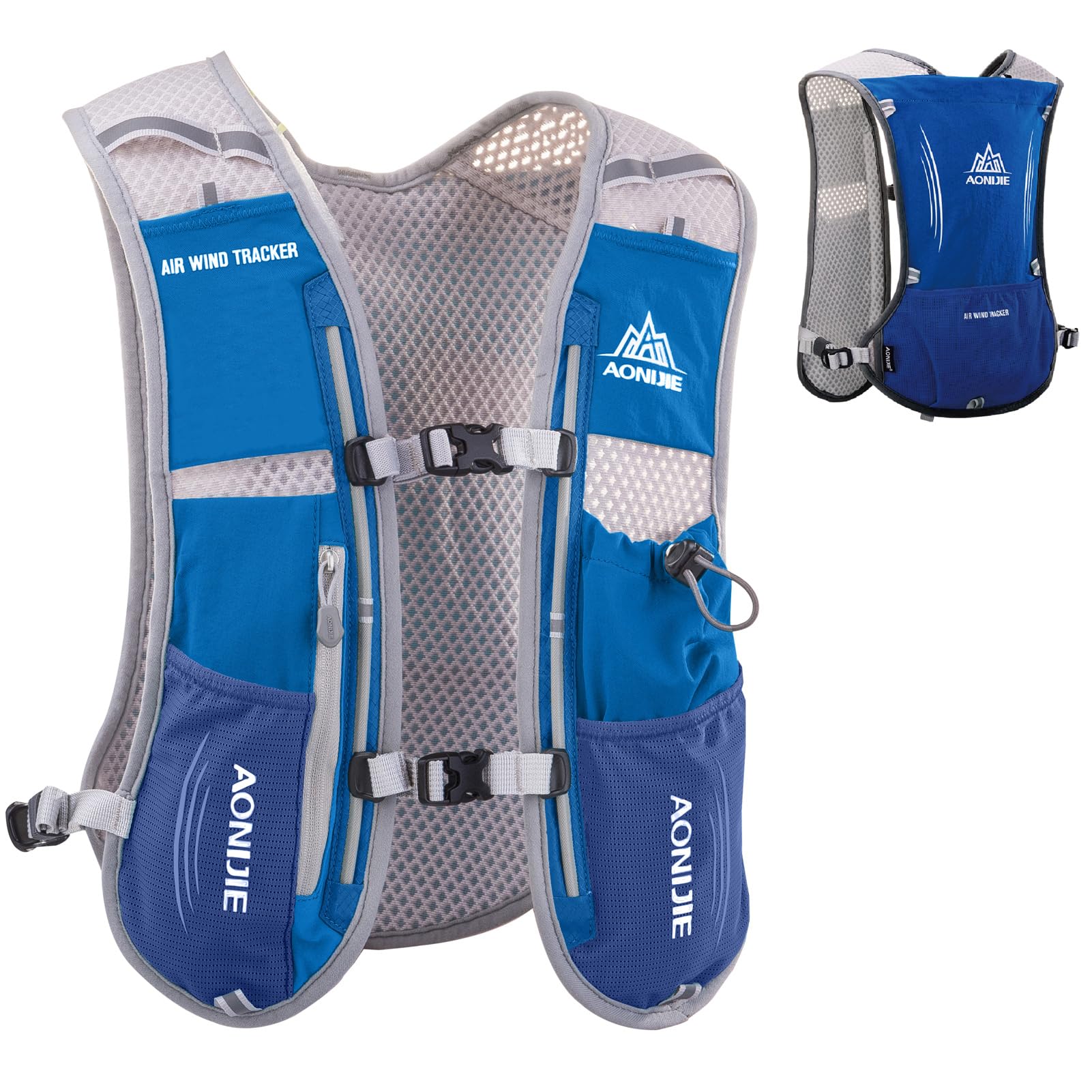 Azarxis Hydration Running Vest Backpack Pack 5L for Women and Men Jogging Trail Race Marathon Cycling Hiking (Blue Backpack Only) Image Azarxis Hydration Running Vest Backpack Pack 5L for Women and Men Jogging Trail Race Marathon Cycling Hiking (Blue Backpack Only) Image