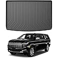 Mixsuper Cargo Liner for Chevrolet Suburban/GMC Yukon XL 2021-2023 2024, All Weather Trunk Liner Rear Cargo Mat Behind The 3rd Row Seats Black