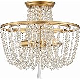 Crystorama Arcadia 3 Light Antique Gold Semi Flush Mount