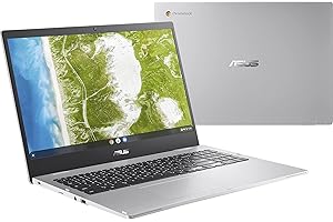 ASUS Chromebook CX1, 15.6" HD NanoEdge Display, Intel Celeron N4500 Processor, 128GB eMMC Storage, 8GB RAM, ChromeOS, Transpa