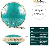 MeloBeat 13 Inch 15 Note D Major Steel Tongue Drum Malachite Green view 5