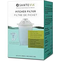 Single Replacement Classic Alkaline Water Filter by Santevia | Single At Home Water Pitcher Filter Adds Minerals and…