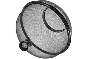 LOORGVEL Large Iron Fruit Bowl with Mesh Food Cover for Kitchen Countertop Food Grade Storage Basket with Lid