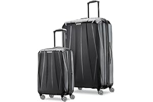 Samsonite Centric 2 Hardside Expandable Luggage with Spinner Wheels, 2-Piece Set (20/28),Black