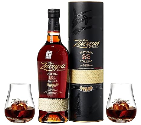 Ron Zacapa Sistema Solera 23 Jahre Rum, inkl. 2x Zacapa Glas (1 x 0.7 l)