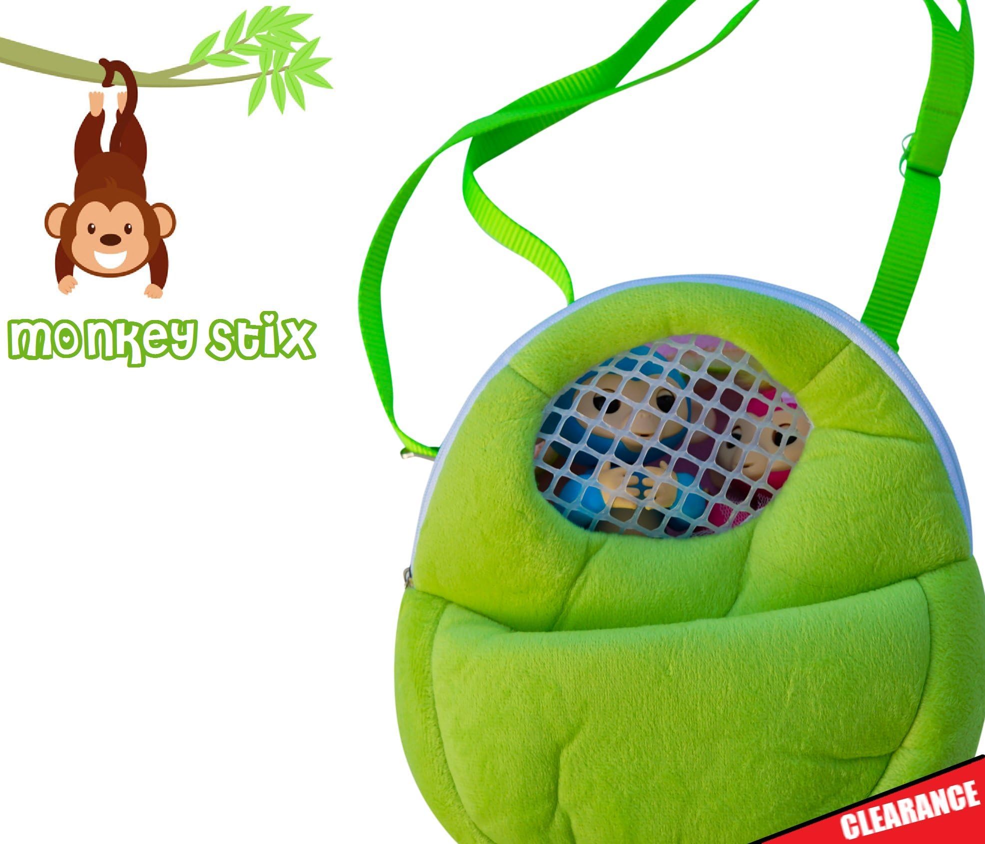 Monkey CASE - Toy Compatible Carrying case with mesh Window - Fits All Kinds of Toys - Interactive Baby Finger Monkey Compatible case (Green) Accessory Accessories