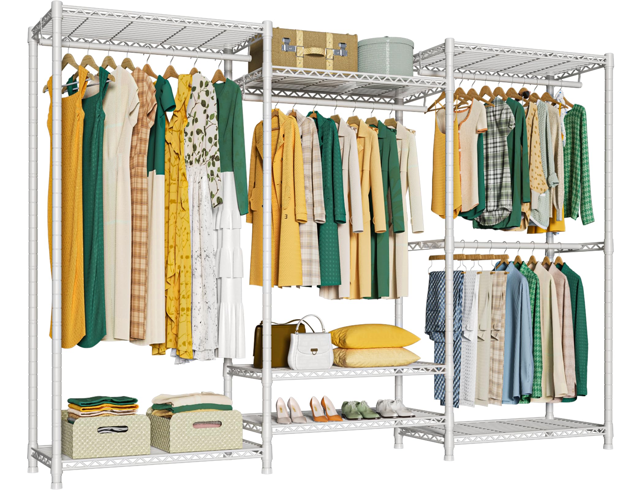 Ulif E8 Heavy-Duty Garment Rack, Freestanding Extra Large Clothes Rack ...