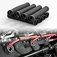 JDMSPEED 8PCS Black 1200° Spark Plug Wire Boots Heat Shield Protector Sleeve Cover Replacement For SBC BBC 350 454 6 Inch