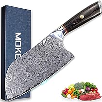 Amazon.com: MOKEEN Cleaver Knife 7 Inch, 67 Layers VG10 Damascus