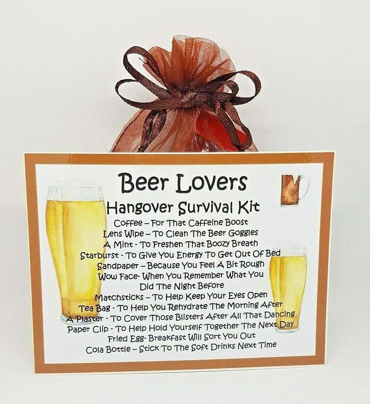 Beer Lovers Hangover Survival Kit Just add Beer for a Fun Novelty