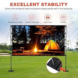 Upgrade Projector Screen Heavy-Duty Stand 120 inch