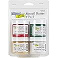 Crafters Workshop Stencil Butter 4/PKG Holiday, 4 x 2oz