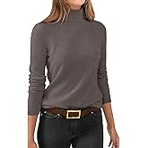 ANRABESS Womens Turtleneck Long Sleeve Sweater Tops Casual Soft Knit Fit Lightweight Basic Pullover 2025 Fall Work Outfits