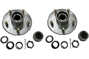 eCustomhitch 2-Pack Trailer Wheel Hub Pre-Greased Complete Galvanized 5 Lug (4.5) 84 3500lb