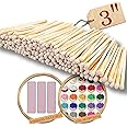 100 Count - 3" Long White Color Matches | Three Inch Coloful Loose Wooden Safety Match Sticks for Candle Display | Refill Decorative Jar Holder Bottle | Striker Included